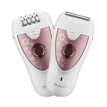 SURKER SK-513 2 in 1 Electric Hair Removal Epilator Washable Women Shaver Rechargeable Face Body Bikini Leg Arm Shaving Trimmer 2024 - купить недорого