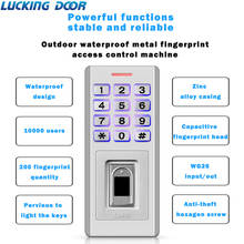 Backlight Semiconductor Fingerprint Metal Keypad IP68 Waterproof RFID Standalone Access Controller Finger+RFID+Password 2024 - buy cheap