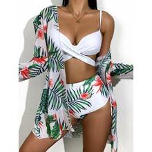 Bikini de exterior para mujer, traje de baño de realce, conjunto de Bikini brasileño Sexy para mujer, 3 uds. Trajes de baño de playa 2024 - compra barato