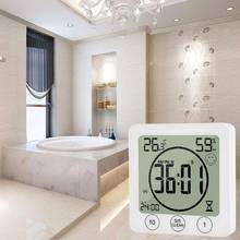LCD ванная комната настенные часы температура влажность обратного отсчета водонепроницаемый Душ таймер T8WB 2024 - купить недорого
