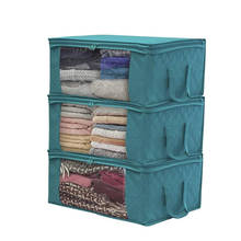 New Solid Foldable Storage Bag Blanket Clothes Quilt Closet Sweater OrganizerZipper Box 2024 - buy cheap