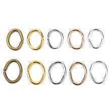 Anéis de pular abertos dourados e prateados, 300 peças 4x5mm 5x6mm, lote de metal em massa, colar de ferro e pulseira, conectores para fazer jóias 2024 - compre barato