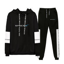Men's SpaceX Hoodie Tracksuit Two Piece Set Unisex Long Sleeve Hoodies+Sweatpants Women Casual Harajuku Space X Clothes 2024 - buy cheap
