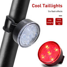Luz LED trasera portátil para bicicleta de montaña, luz trasera de advertencia de seguridad, estilo USB, con batería recargable o estilo 2024 - compra barato