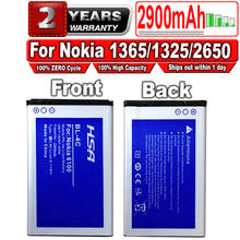 New 2900mAh BL 4C Battery for Nokia BL-4C Battery 1365/1325/2650/2652/3108/3500C/5100/6066/6088/6101/6102/6103/6131/6125 2024 - buy cheap