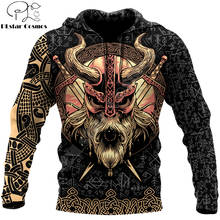 Love skull viking moletom unissex 3d de luxo, jaqueta casual com capuz, masculino, com zíper 2024 - compre barato