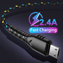 2.4A USB кабель для быстрой зарядки 2 м 1 м usb type-C кабель для samsung Andriod зарядное устройство для передачи данных Micro USB кабель для huawei Xiaomi 2024 - купить недорого