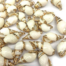 Pingentes concha natural, pingentes concha concha concha para fazer jóias diy colares acessórios de decoração brincos 2024 - compre barato