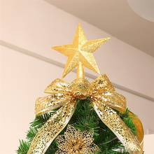 Christmas Star Christmas Tree Toppers Gold Powder Christmas tree ornaments Xmas Decoration Christmas Tree Star 2024 - buy cheap