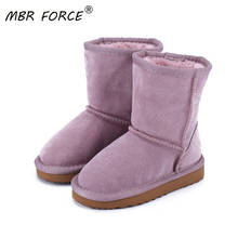 MBR FORCE-botas de nieve cálidas de alta calidad para niños, zapatos de piel auténtica australianos, a la moda, invierno, 2020 2024 - compra barato