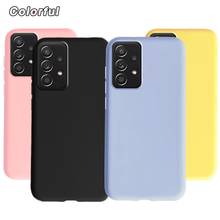 Funda de teléfono para Samsung Galaxy A52 5G, carcasa protectora de cámara de Color caramelo para Samsung A52 A 52 A525F A526B, cubierta trasera suave, parachoques 2024 - compra barato