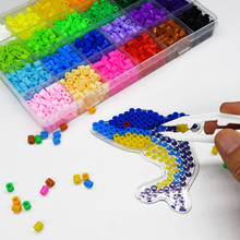 2400 шт 5 мм набор шариков Хама индивидуальная мозаика Пазлы для детей ручная работа toy3D пазл плавкий предохранитель бусины Детские игрушки развивающие игрушки 2024 - купить недорого