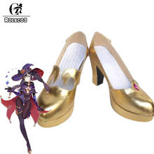 Rolecos genshin impacto mona cosplay sapatos genshin impacto cosplay mona sapatos de salto alto sapatos femininos sapatos cosplay jogo 2024 - compre barato