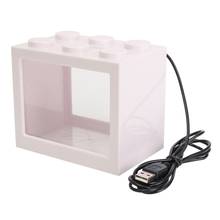 Mini USB LED Lighting Clear Fish Tank Ornament Aquarium Office Desktop Decor, White 2024 - buy cheap