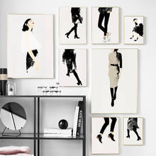 Wall Art Canvas Painting Sexy Fashion Woman Profile Nordic Posters And Prints Abstract Wall Pictures For Living Room Home Decor 2024 - buy cheap
