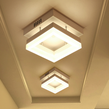Luces de techo LED de 9w, hierro acrílico de alto brillo para baño, pasillo, lámparas de pasillo, accesorios de iluminación para el hogar, AC90-265v de soporte 2024 - compra barato