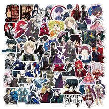 Pegatinas de Anime Black Butler para niños, adhesivos para equipaje, portátil, motocicleta, monopatín, bicicleta, papelería, Kuroshitsuji, 50 unids/set por juego 2024 - compra barato