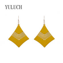 YULUCH girls natural geometric wooden pendant earrings woman art retro hollow elegant jewelry girls party accessories wood 2024 - buy cheap