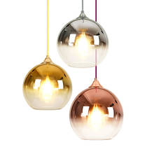 Lámpara colgante de cristal de plata/oro rosa, moderna, creativa, estilo bola, para cocina, sala de estar, dormitorio y cafetería 2024 - compra barato