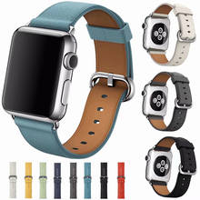 Samrt Watch Band for Apple Watch Band Series 6 SE 5 4 3 2 1 Leather Strap 44mm 38mm 42mm 40mm 2024 - buy cheap