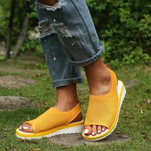 Sandalias con punta de plataforma abierta para Mujer, Zapatos ligeros de talla grande 44, de verano 2024 - compra barato