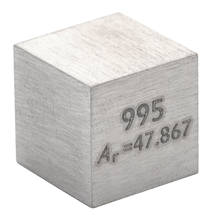 1Pcs 99.5% High Purity Metal Ti Block Pure Titanium Cube 10mm Carved Element Periodic Table Collection For Class Teaching Tools 2024 - compre barato