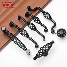 WV Vintage Cabinet Handles Hollow Birdcage Antique Bronze Black Cabinet Pulls Drawer Knobs Wardrobe Door Pulls Furniture Handle 2024 - buy cheap