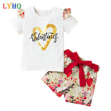Summer Cute Girl Clothes Set T-Shirt Shorts Pants 2021 New Cotton Short Sleeves Baby Girls Outfits Costume Toddler Kids Clothing 2024 - buy cheap