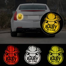 "Baby In Car" Personality Reflective Car Sticker Cute Car Window Bumper Decor Vinyl Decal Safety Warning Sign Auto Accessories 2024 - buy cheap