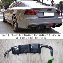 Carbon Fiber Rear Diffuser Lip Spoiler For Audi A7 S Line S7 2011 2012 2013 2014 2015 Bumper Splitters High Quality Accessories 2024 - buy cheap
