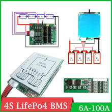 Placa de proteção de fosfato-lítio cabeça 12.8v lifepo4 bms 6a 30a 50a 100a 12v 4 células inversores bms pcm 2024 - compre barato