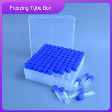 Caja de tubo de congelación de alta calidad, tubos de ensayo de plástico plano de 1,8 ML/100 orificios de ventilación, 100 Uds., envío gratis 2024 - compra barato