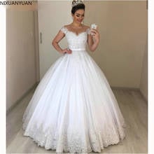 Off The Shoulder Wedding Dress Appliques Lace Ball Dress Bridal Gown Long Dresses for Marriage Formal Prom Vestido De Noiva 2024 - buy cheap