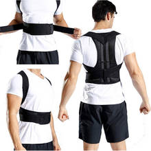 Corretor postural ajustável para homens, suporte nas costas, ombro, lombar, braço, cinta, masculino, elástico ortodôntico, envio direto 2024 - compre barato