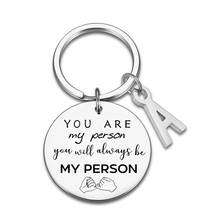 Friendship Graduation Gift Keychain for Him Her Lettering A-Z Keyrings for Women Men Girl Boy Daughter Son Graduate from Dad Mom 2024 - buy cheap