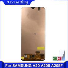 ЖК-дисплей для Samsung galaxy A20/A205/DS/A205F/A205FD/A205A, дисплей с сенсорным экраном и дигитайзером в сборе с рамкой, оригинал 2024 - купить недорого