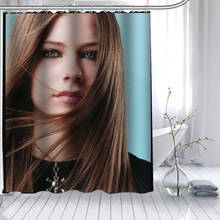 Avril Lavigne-cortina de ducha de tela de poliéster, estampado de alta definición, impermeable, 12 ganchos, novedad 2024 - compra barato
