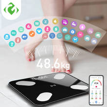 Báscula de grasa corporal con Bluetooth, balanza electrónica inteligente LED, Digital, para baño, Analizador de composición corporal 2024 - compra barato