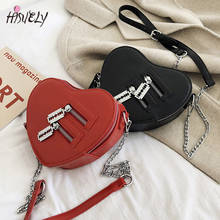 HISUELY 2022 Women Purses And Handbag Fashion Red Love Heart Shape Shoulder Bag Chain Crossbody Bag Ladies Clutch Bags BG827 Q5 2024 - buy cheap