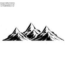 Volkrays Creative Car Sticker Mountains Room Accessories Reflective Waterproof Sunscreen Vinyl Decal Black/White,4cm*16cm 2024 - buy cheap