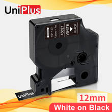 UniPlus White on Black 12mm Label Maker for Dymo 45021 D1 LabelManager 160 420P 280 MobileLabeler Printer Ribbon Label Tapes 2024 - buy cheap
