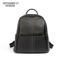 New Style Backpacks Female Genuine Leather Fashion Big Capacity Travel Bag 100% Soft Cowskin School Casual Backbag Lady HandBag 2024 - buy cheap