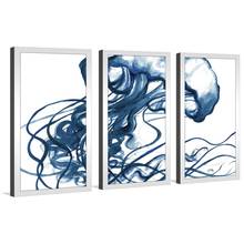 Cuadros modulares de medusas para pared, lienzo de animales marinos impreso, Juego de 3 carteles abstractos para decoración del hogar, pinturas para dormitorio 2024 - compra barato