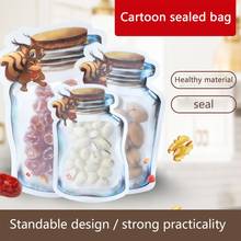 3Pcs Reusable Mason Jar Bottles Bags Food Storage Bag Nuts Candy Cookies Snack Saver Bag Zipper Sealed Kitchen Organizer 2024 - buy cheap