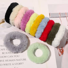 Colorful Soft Faux Fur Hair Ties Cute Rainbow Plush Scrunches Pack Elastic Pink Hair Bands Sets For Girls Hair Accessories 12pcs 2024 - buy cheap