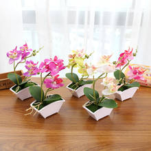 Artificial Butterfly Orchid Flower Phalaenopsis Potted Bonsai for Home Garden Decoration Office Bedroom Decoration Fake Plants 2024 - buy cheap