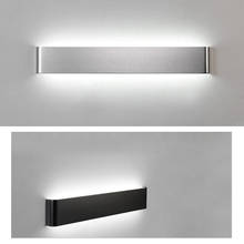 Luz LED de pared rectangular para iluminación interior, lámpara de pared de 6W, 12W, 18W, 24W, CA 85-260V, para dormitorio, espejo de baño, barra de cabecera de pasillo 2024 - compra barato