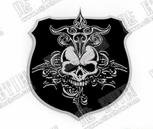 Black Metal Skull Skeleton Ghost Car Auto Trunk Rear Emblems Badge Decal Sticker 2024 - buy cheap