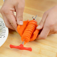 С Ручным роликом спиральный слайсер редис инструменты для приготовления картофеля спиральная овощерезка кухонные принадлежности, фрукты инструменты для резьбы (случайный цвет) 2022 - купить недорого