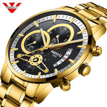 NIBOSI Mens Watches Luxury Top Brand Gold Watch Men Relogio Masculino Automatic Date Watch Quartz Luminous Calendar Wristwatch 2024 - buy cheap